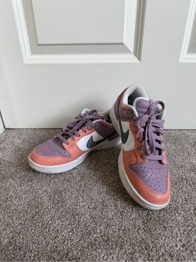Nike Women’s Low-Top Sneakers in Lavender, Coral, and White